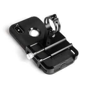 GUB mounted with OtterBox case in use demonstrating compatibility and stability