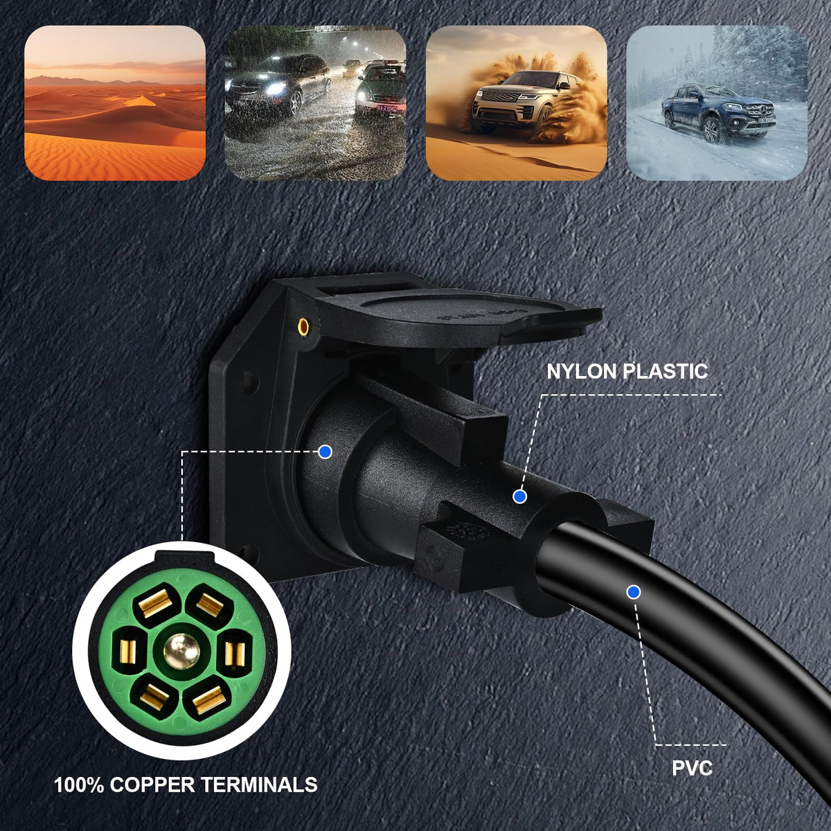 Gubrdfrsod plug connected to trailer lighting system demonstrating dependable performance