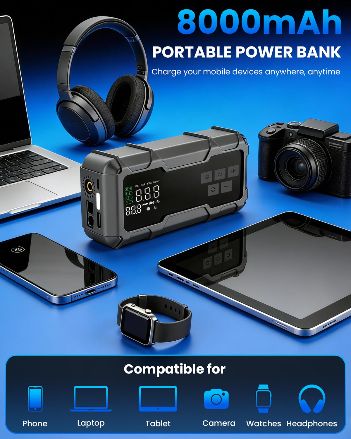 Guistekno power bank charging phones to keep devices powered