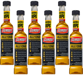Gumout bottle front packaging showing product and cleaner benefit
