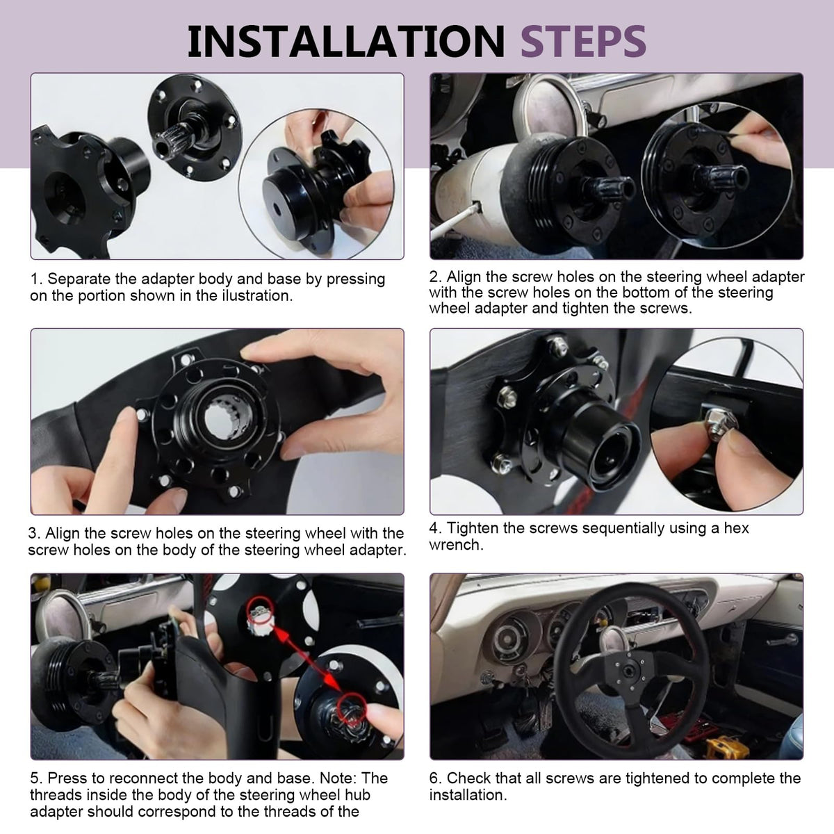 gunhunt steering wheel fitted in track cockpit showing anti-theft advantage