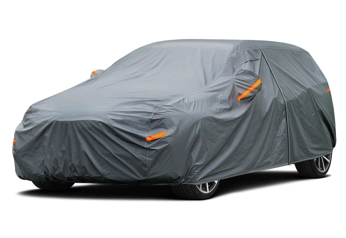 GUNHYI front view of cover fitted on hatchback showing full protection