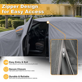 GUNHYI cover beside measuring tape showing correct hatchback fit