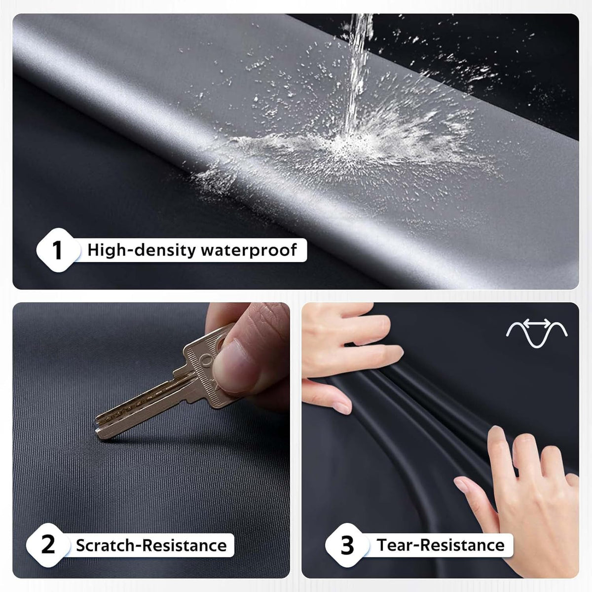 GUNHYI close-up of waterproof PA coating highlighting water-beading benefit