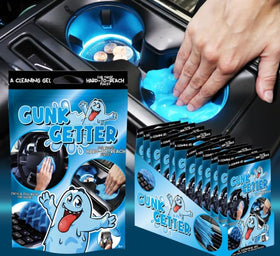 Gunk Getter front packaging showing 12-pack and blueberry scent benefit
