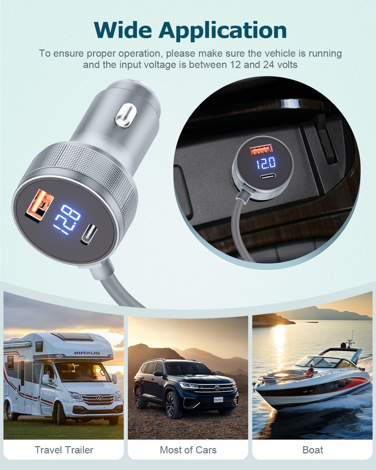 Gunovy adapter powering Starlink Mini mounted on RV roof benefit stable travel internet