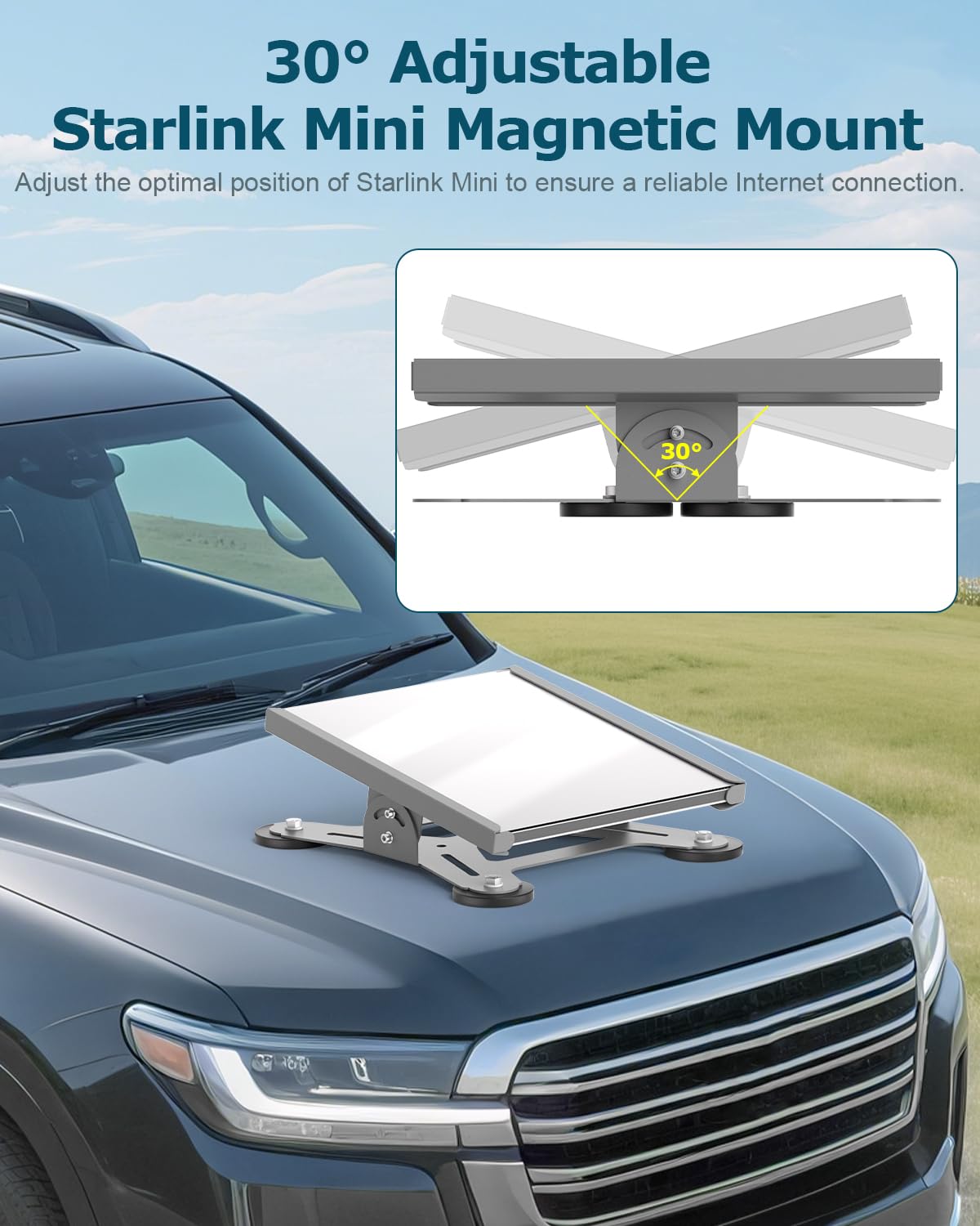 Gunovy mount beside a ruler for scale illustrating compact portable size