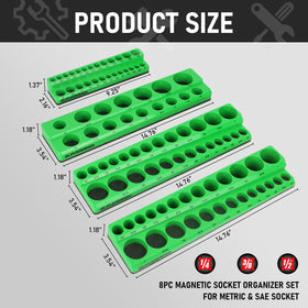 GURADESIGN clear molded labels and size markings for quick selection