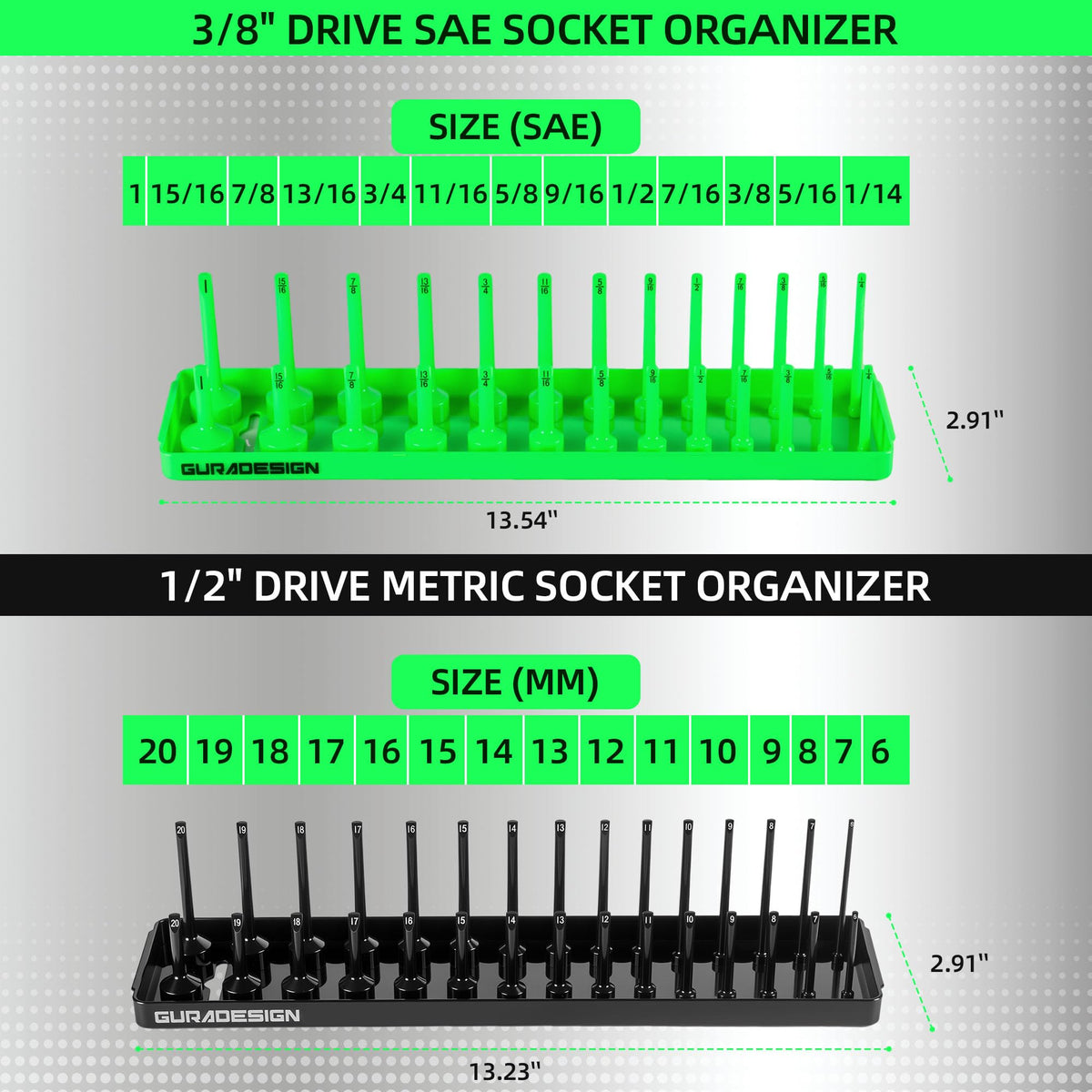 GURADESIGN trays loaded with sockets inside a drawer for fast access benefit