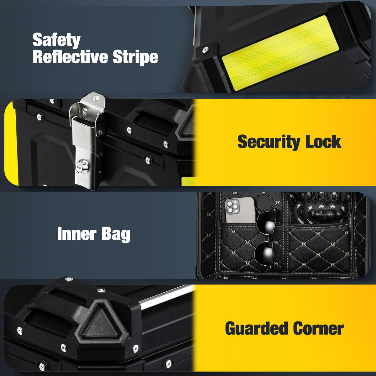 Gurblofy closeup hinge and lock demonstrating secure mounting and easy removal