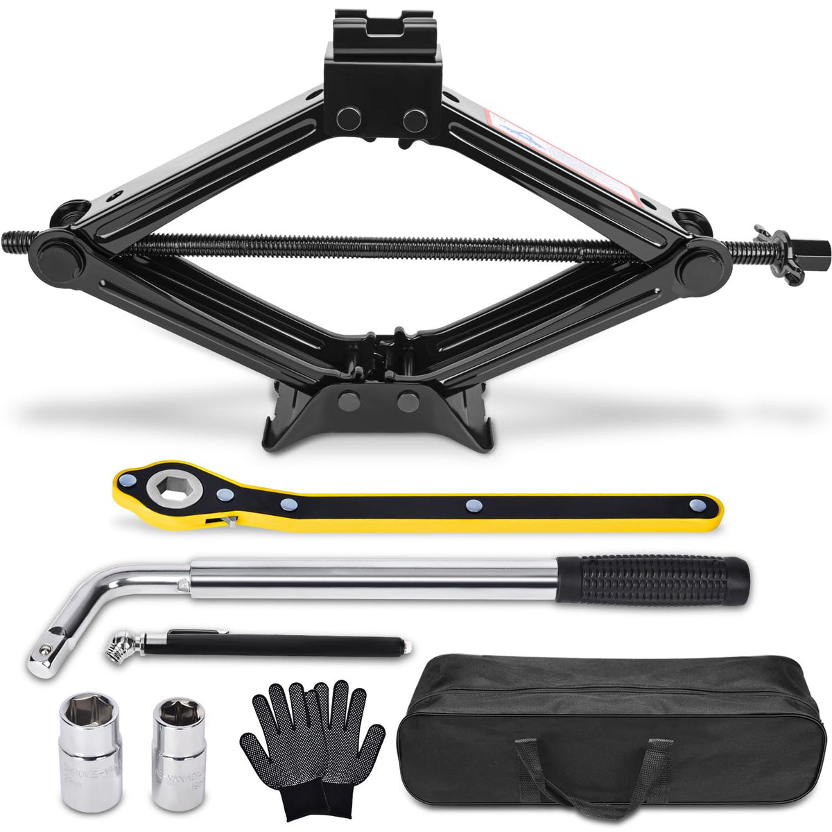 Gurduenon front view of packed kit showing compact trunk-ready storage and peace of mind