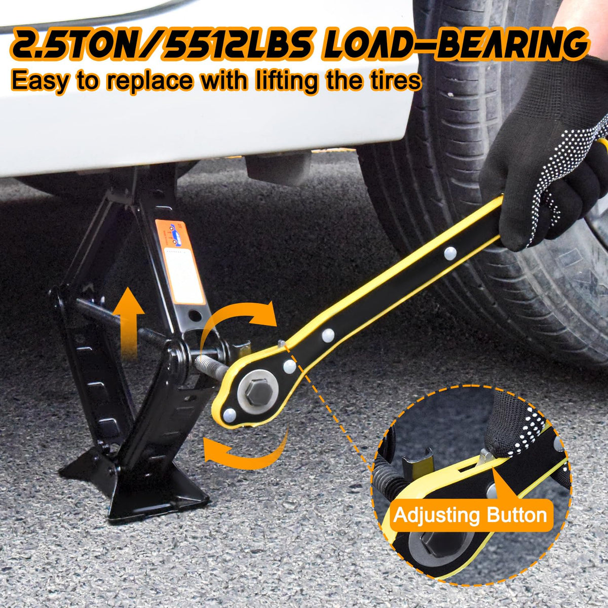 Gurduenon lug wrench close detail demonstrating dual-sizes for fast nut removal