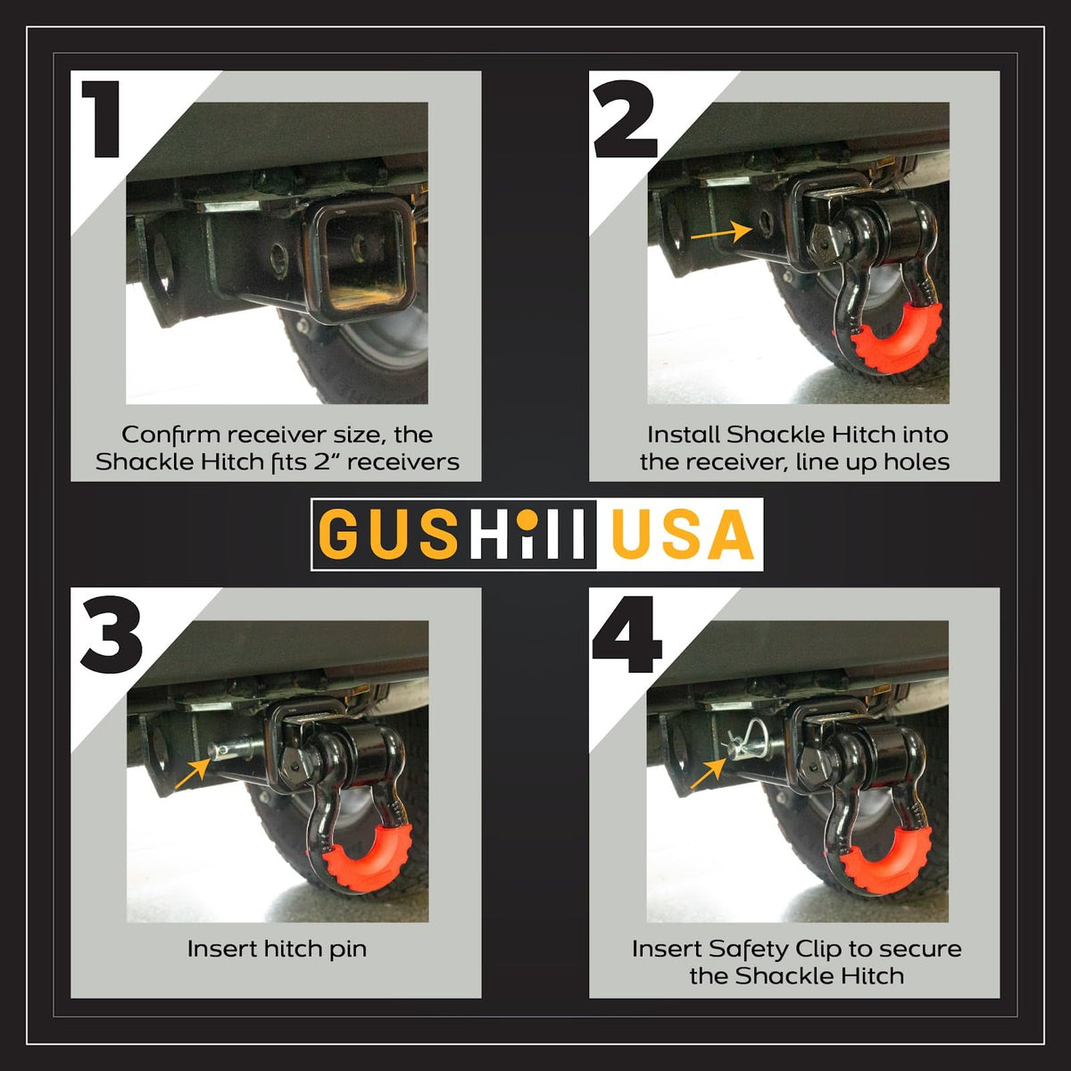 GusHill screw pin thread detail for corrosion resistance and easy removal