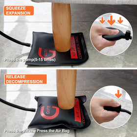 Gute inflated wedge side profile demonstrating lift and gap spanning for controlled alignment