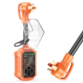 GutterWord front view showing rugged protector and clear status indicators for safer hookups
