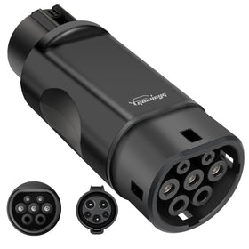 GUWIEYG adapter front view showing connectors and durable housing, improving charging flexibility