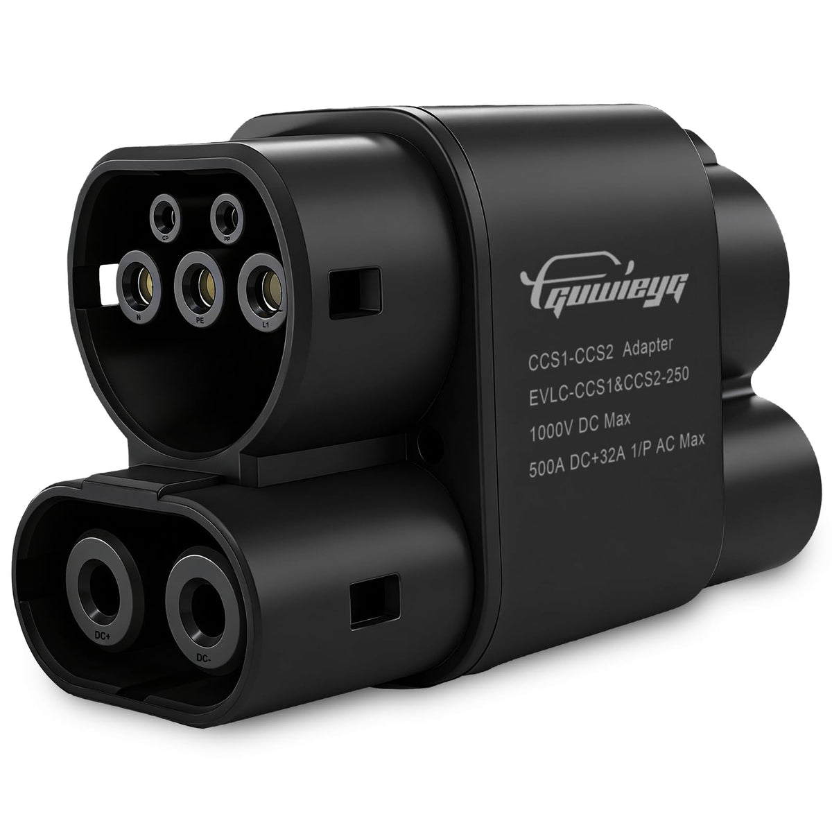 GUWIEYG front view adapter showing connectors and robust casing for reliable charging