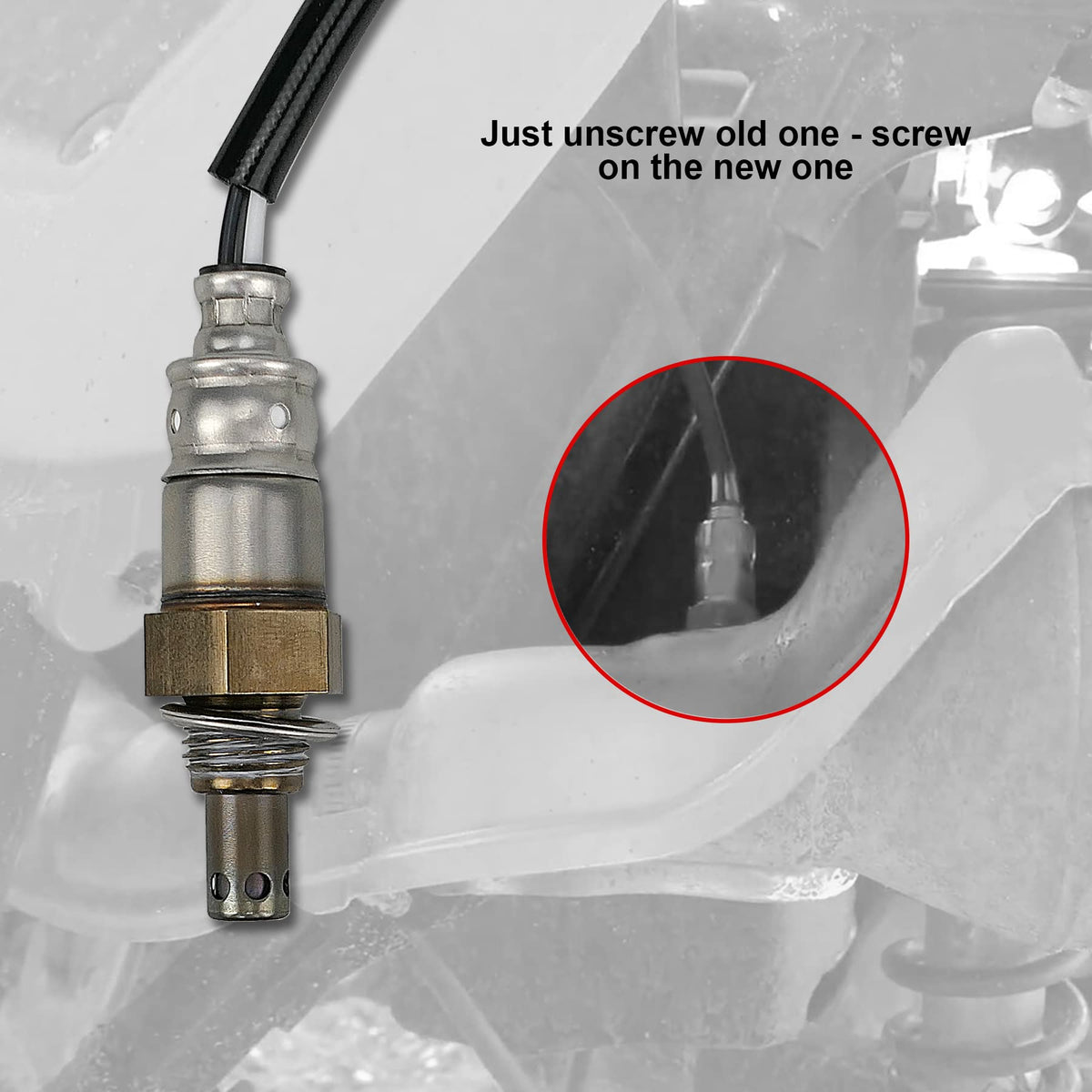 GUZIKO oxygen sensor connector closeup highlighting secure electrical connection