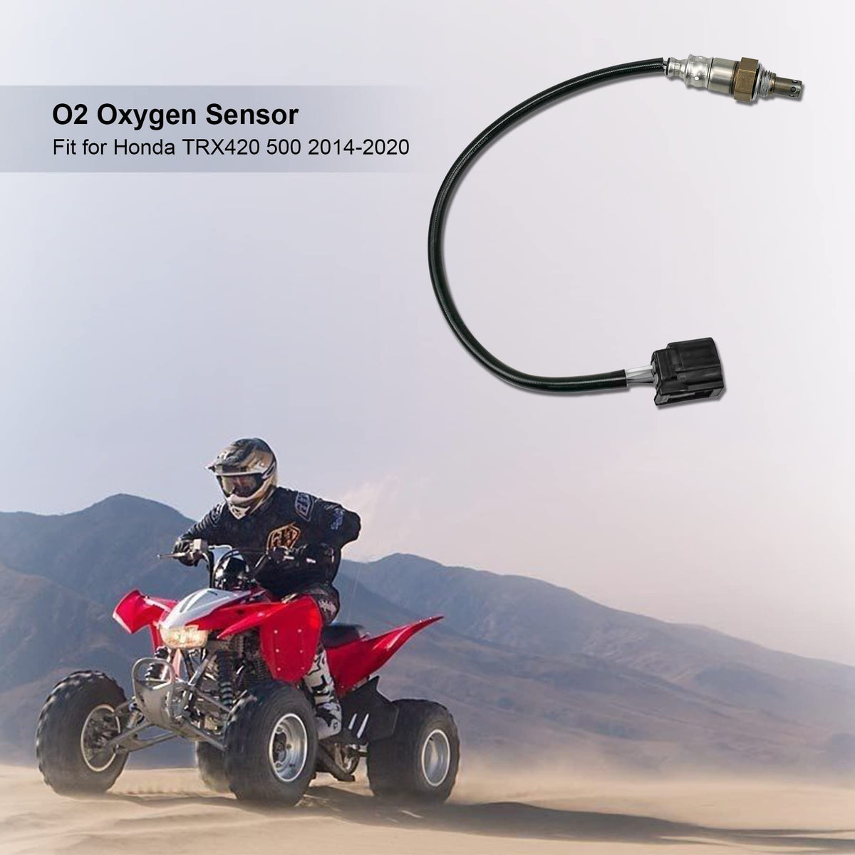 GUZIKO oxygen sensor installed on TRX exhaust showing correct placement benefit