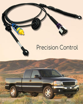 GUZIKO cable next to Silverado wheel for scale and correct fit benefit
