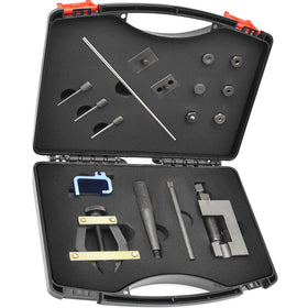 GVCVHVCV front view of full chain breaker rivet tool kit showing organized components and portability
