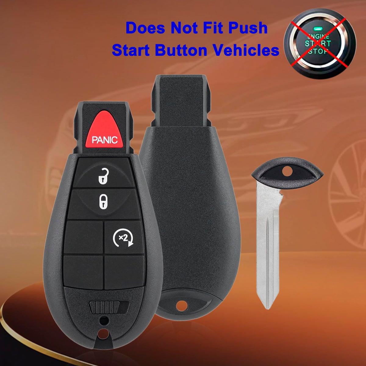 Gvolinkdpe installed on Dodge Ram ignition demonstrating ready-to-use spare remote