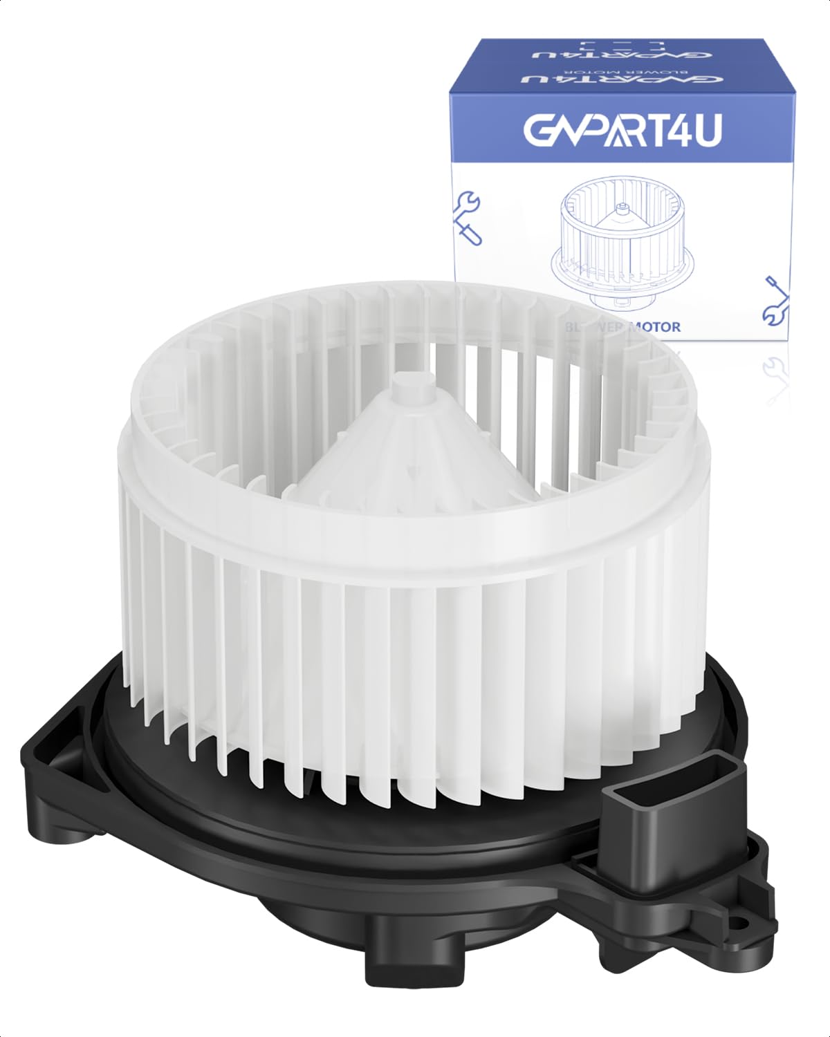 GVPART4U front blower motor front view showing compact fit and easy replacement benefit