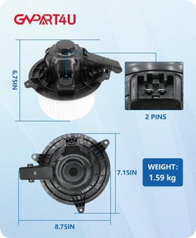 GVPART4U packaged blower motor with contents for straightforward replacement