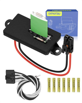 GVPART4U front view blower resistor showing plug and mounting, ensures correct fit