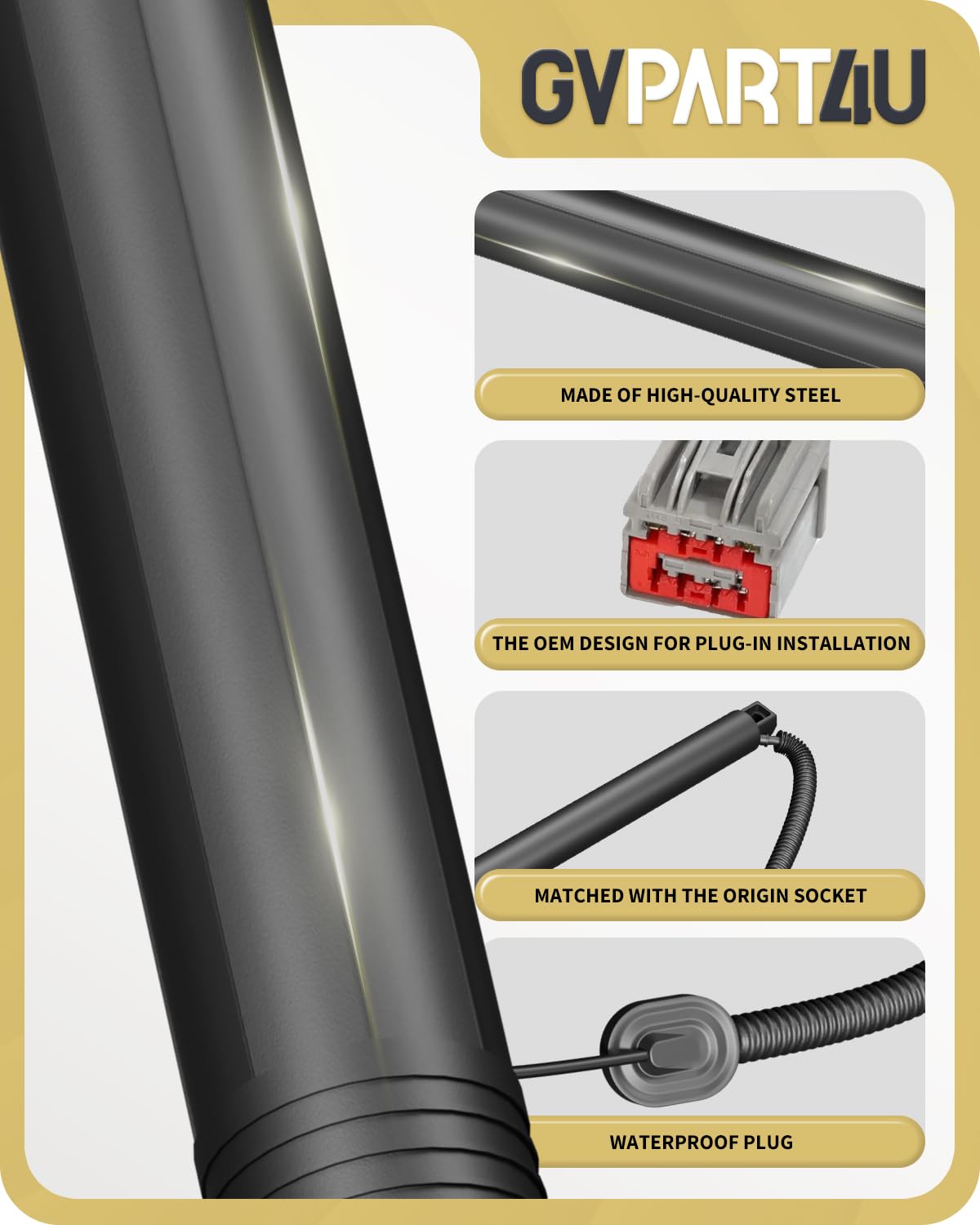 GVPART4U installed on GMC Yukon demonstrating correct fit and benefit: restored lift function