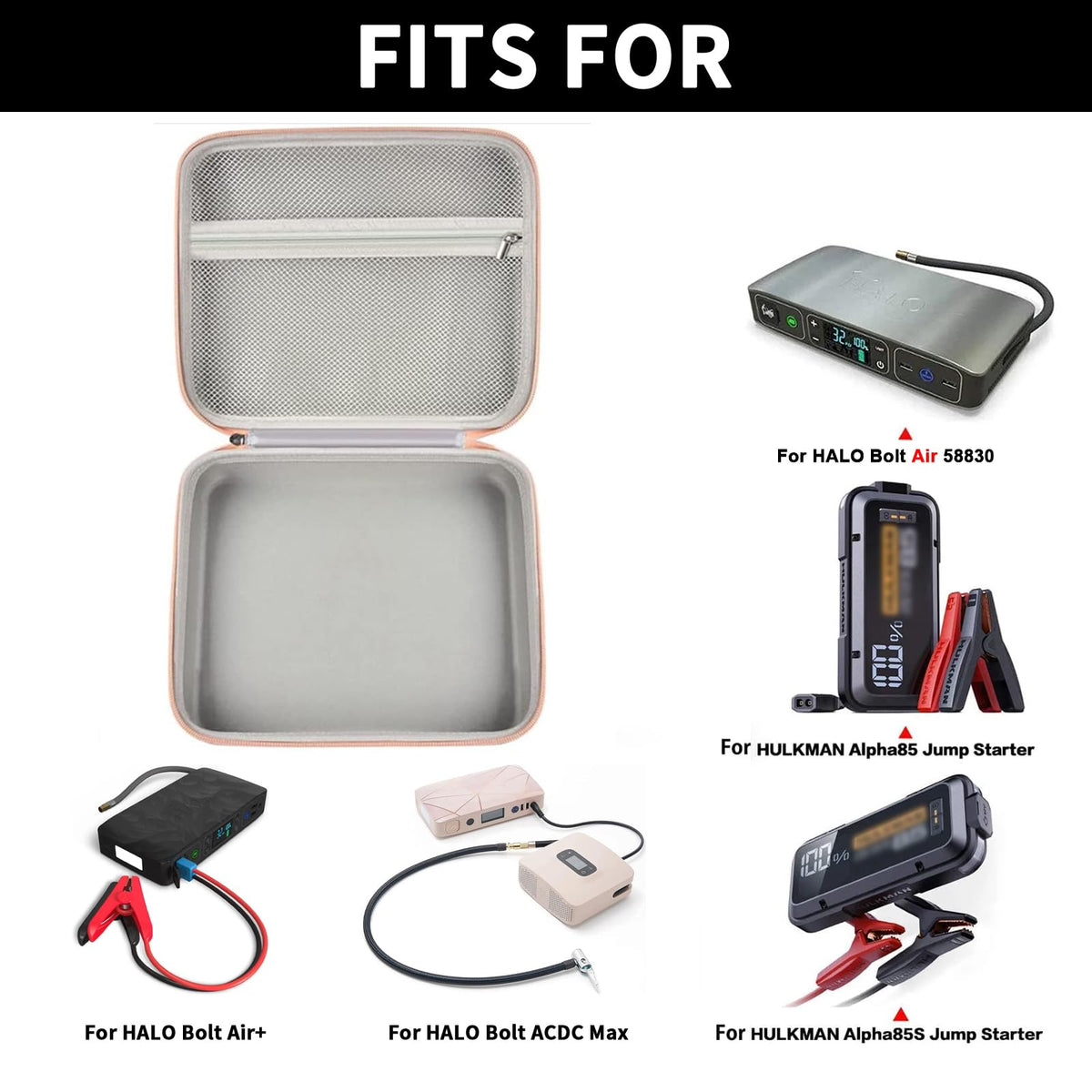 GWCASE interior mesh pocket displaying organized accessories and secure storage
