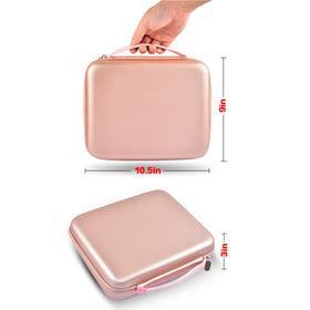 GWCASE next to backpack showing GWCASE compact size for travel