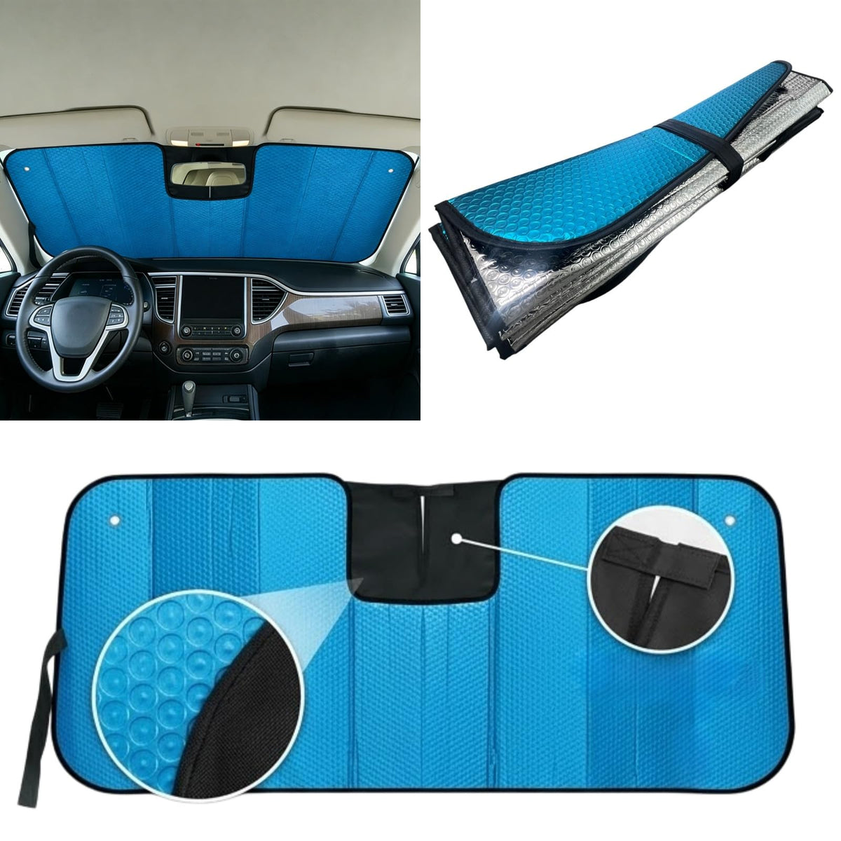GWUSKDT lifestyle shot in parked car on sunny day, keeps interior protected
