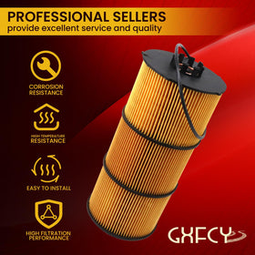 GXFCY filter mounted on diesel engine demonstrating correct in-use fitment