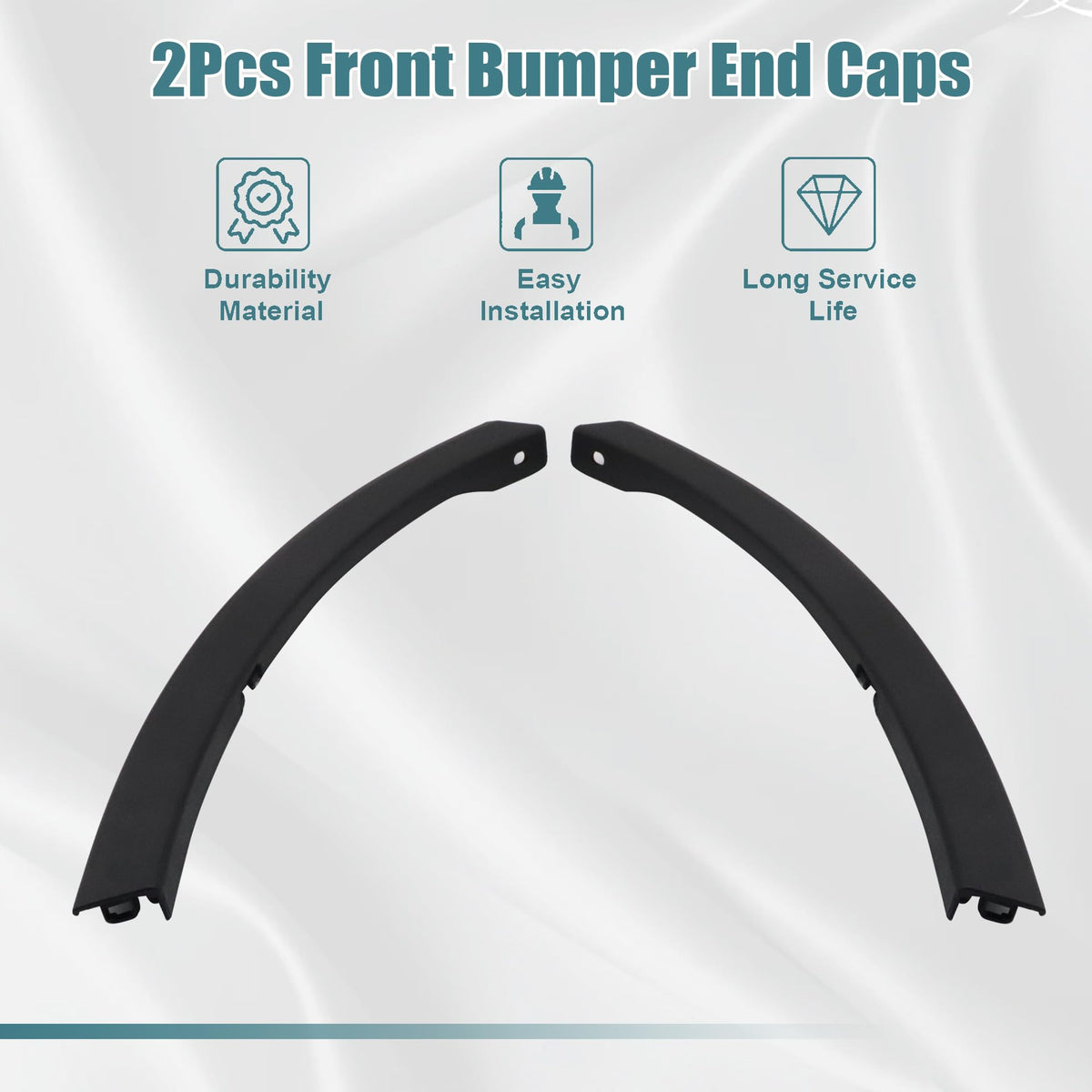 GXARTS end caps installed on RAV4 front corner demonstrating seamless aesthetic benefit