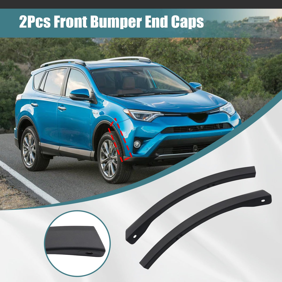 GXARTS left end cap close-up texture for matching factory bumper appearance benefit