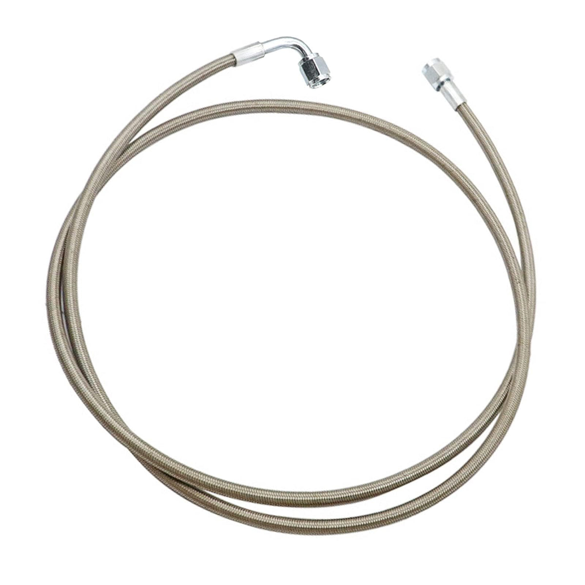 GXARTS oil feed line installed on turbocharger demonstrating practical routing and clearance