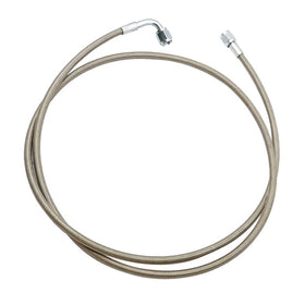 GXARTS oil feed line installed on turbocharger demonstrating practical routing and clearance