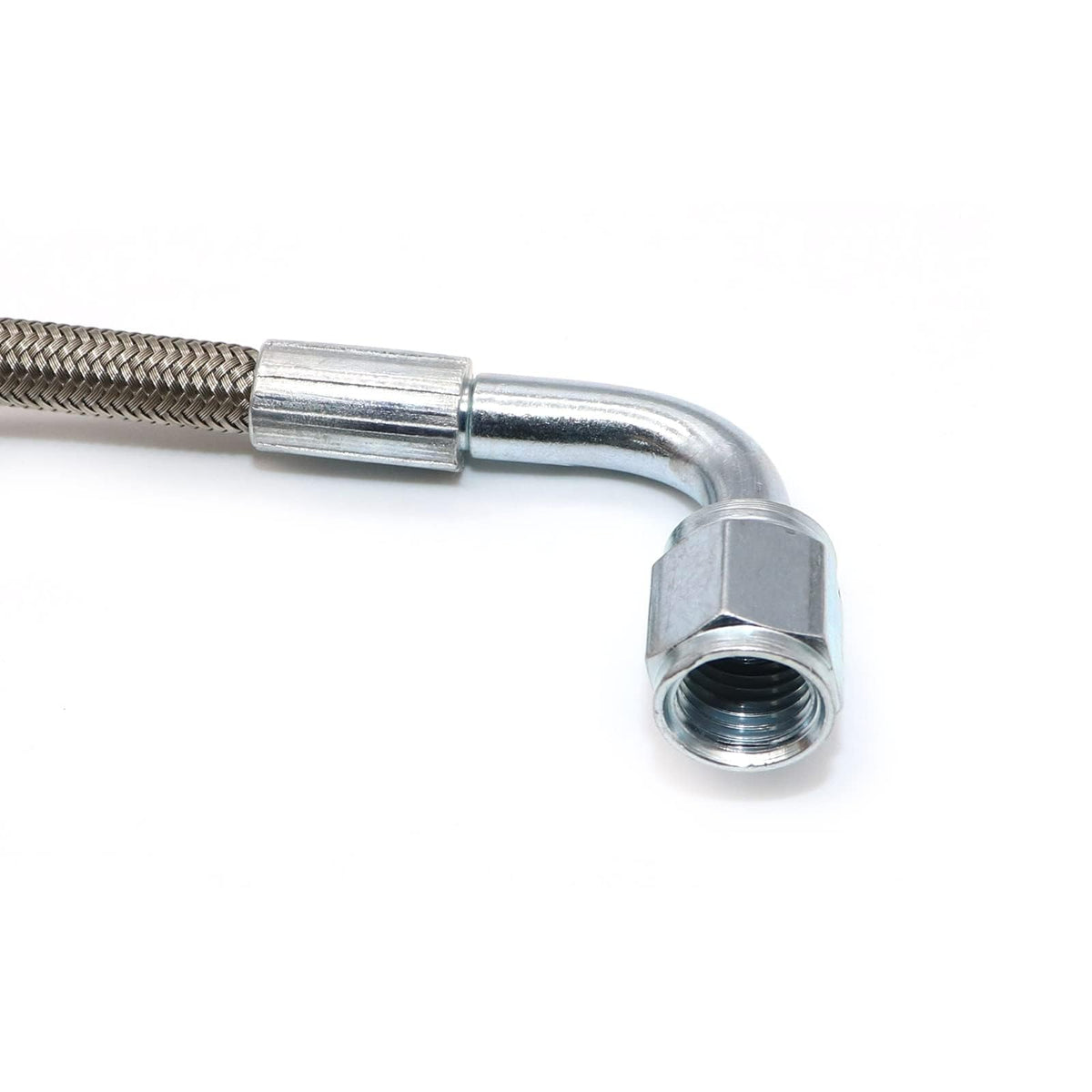 GXARTS line installed on turbocharger demonstrating proper fitment