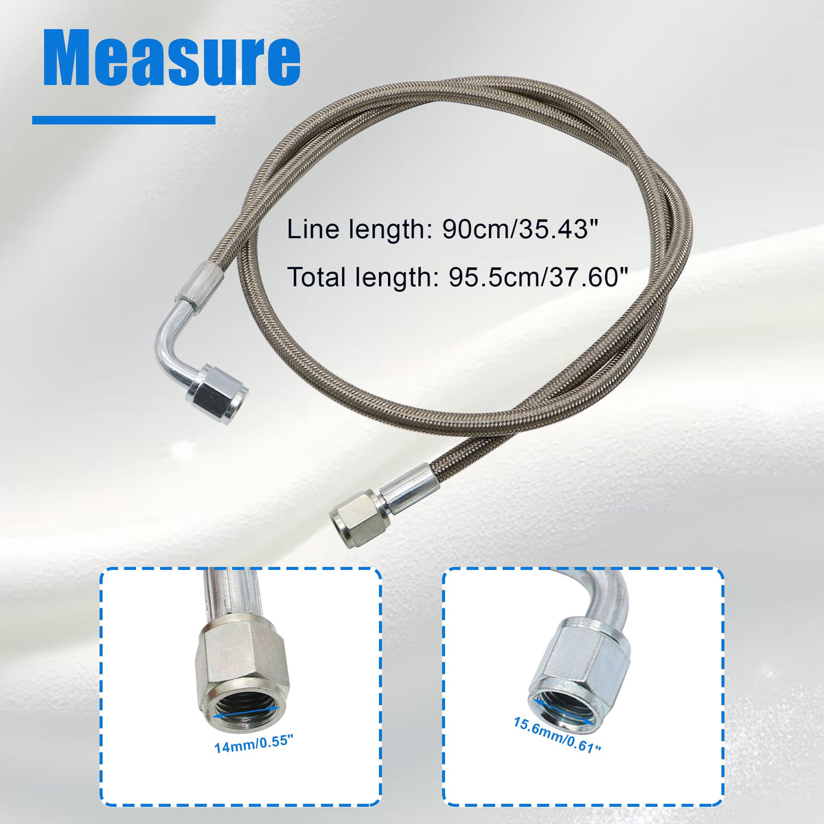 GXARTS stainless braid detail emphasizing abrasion and heat resistance benefits