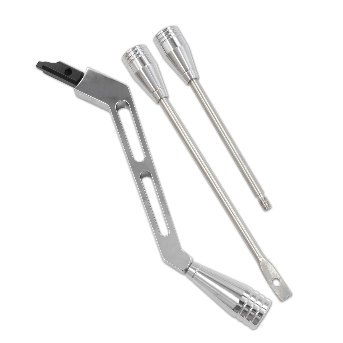 Gxencks polished lever reflecting light emphasizing corrosion resistance