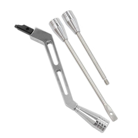 Gxencks polished lever reflecting light emphasizing corrosion resistance