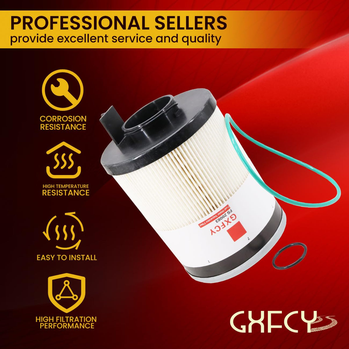 GXFCY filters in a garage during installation illustrating practical use and maintenance