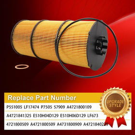 GXFCY side label with cross-reference numbers to verify fit for DD13 DD15 DD16 engines