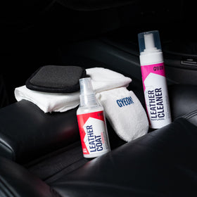 Gyeon included brush applicator pad and microfiber towel for application