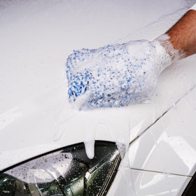 Gyeon Bathe applied via foam cannon producing clingy suds for vertical coverage