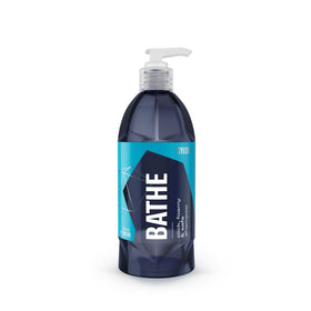 Gyeon Bathe bottle front label showing product and safe-clean benefit