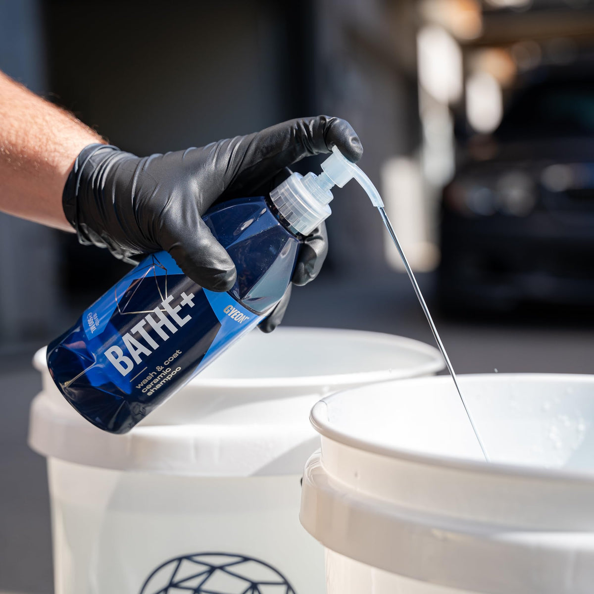 Gyeon product in detailing setup showing professional application benefit
