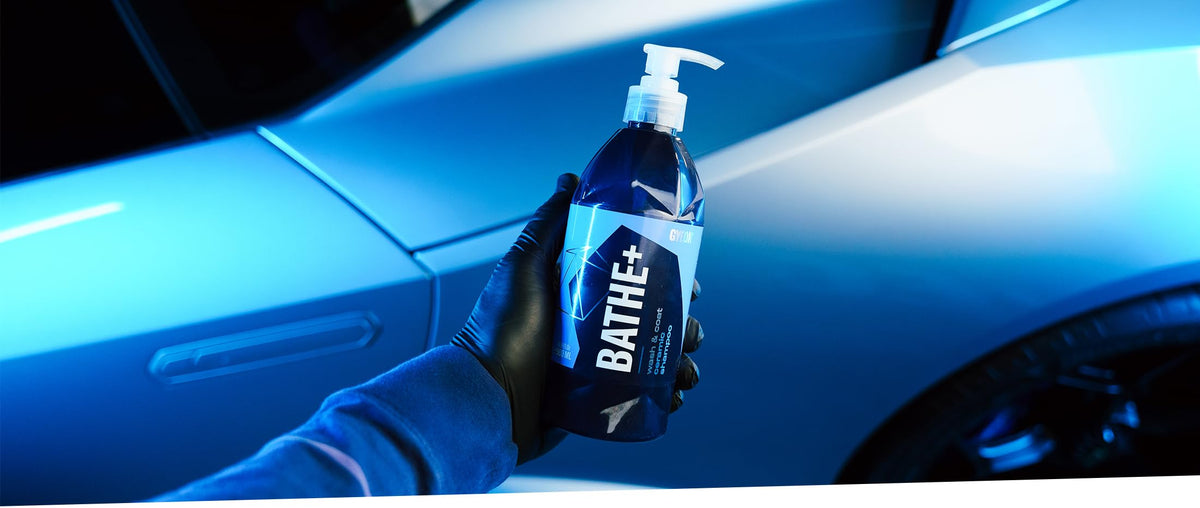 Gyeon Bathe+ water beading on paint showing hydrophobic boost and gloss