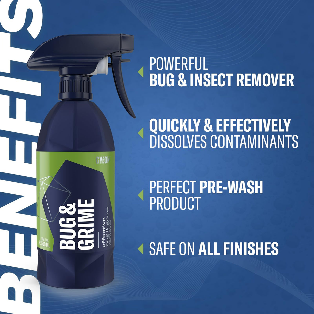 Gyeon close-up label showing product information benefit: coating-safe formula